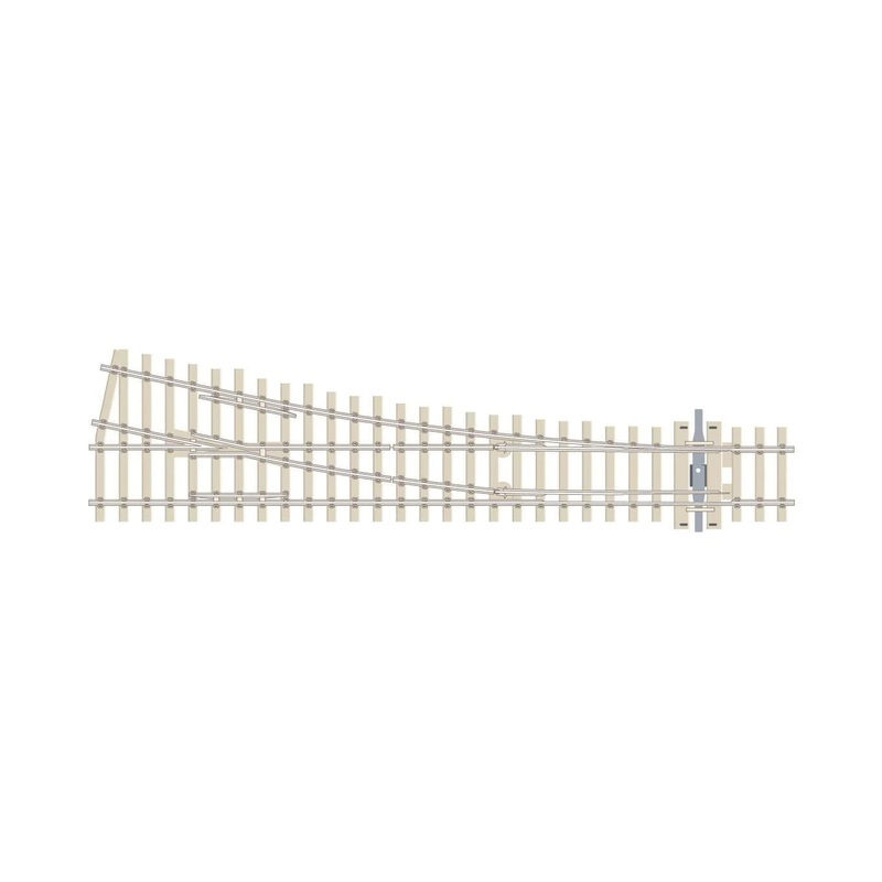 PECO Turnout C75 Con Sleeper/tie Med Rad RH ELE OO/HO SL-E1095