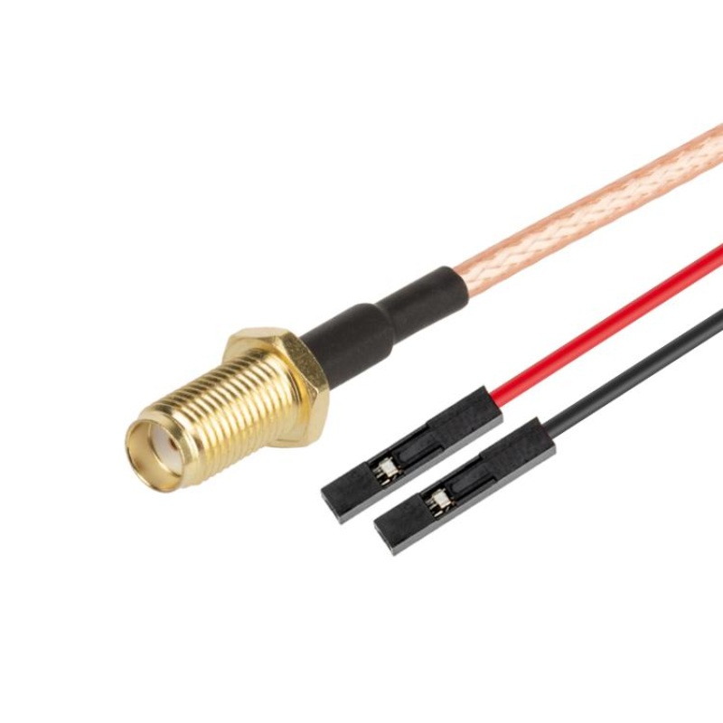 SMA Female To Dual DuPont Female RG316 RF Test Extension Adapter Cable(0.3m)