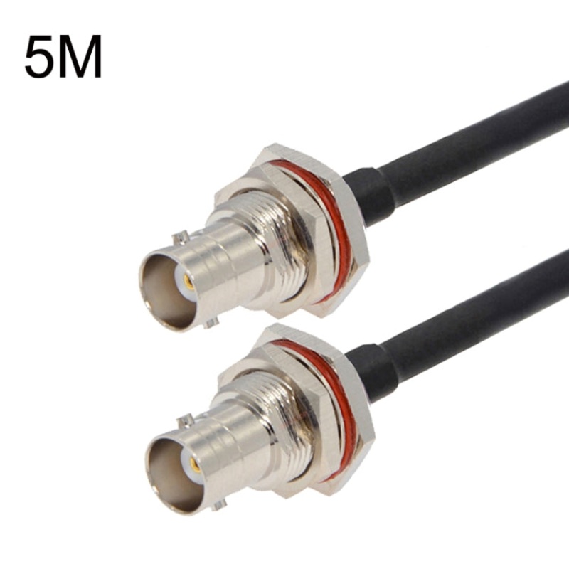 BNC Female To BNC Female RG58 Coaxial Adapter Cable, Cable Length:5m
