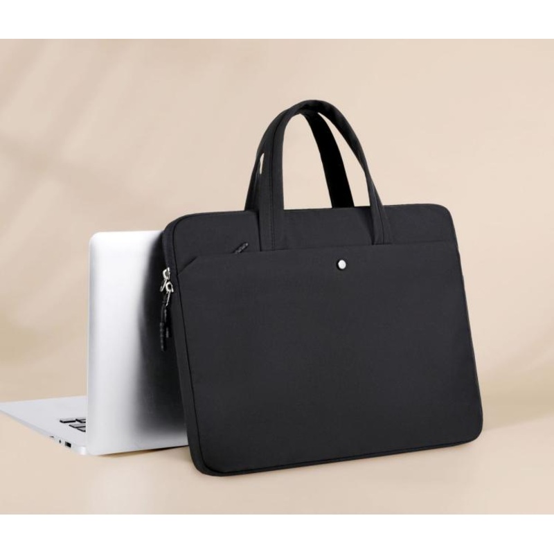 15-15.6inch Universal Laptop Bag Briefcase Multifunctional Shockproof Computer Bag, Color: Black