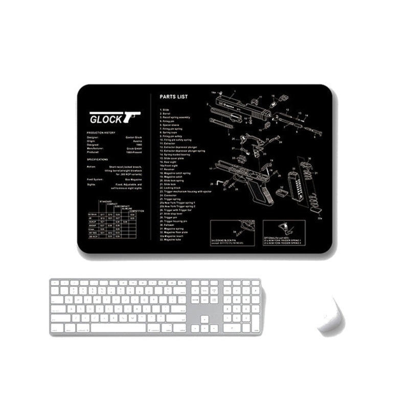2 PCS Heat Transfer Non-Slip Single-Sided Office Gaming Mouse Pad 5mm(SPS-Glock)