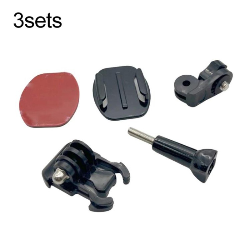 3sets 1/4 Screw Adapter Quick-Release Base Motorcycle Helmet Accessory Base, Spec: Plane