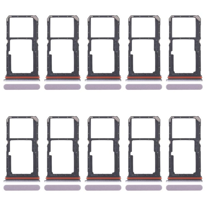 For OPPO A5 Energy 10pcs Original SIM Card Tray + SIM Card Tray / Micro SD Card Tray (Pink)