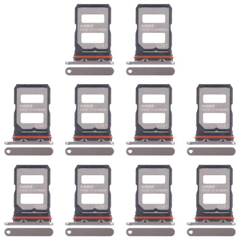 For Xiaomi 14T Pro 5G 10pcs Original SIM Card Tray + SIM Card Tray (Gold)