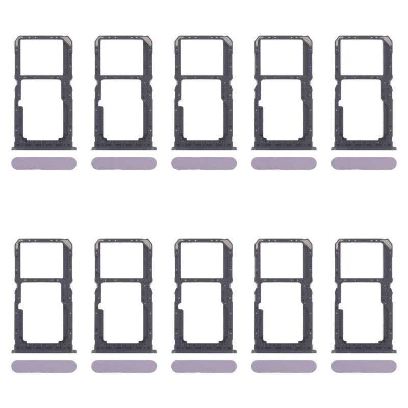 For OPPO A80 5G CPH2639 10pcs Original SIM Card Tray + SIM Card Tray / Micro SD Card Tray (Purple)