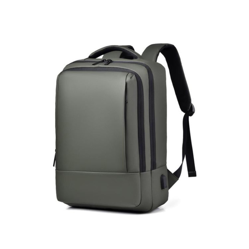 OUMANTU 2103 Large Capacity Multi-Compartment Waterproof Laptop Backpack With USB Port(Green)