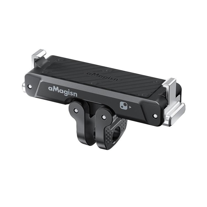 For Insta360 Go Ultra Camera AMagisn Metal Quick Release Magnetic Adapter With 1/4-Inch Threaded Hol(Black)