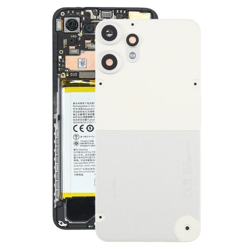 For Nothing CMF Phone 2 Pro Plastic Battery Back Cover with Camera Lens Cover(White)