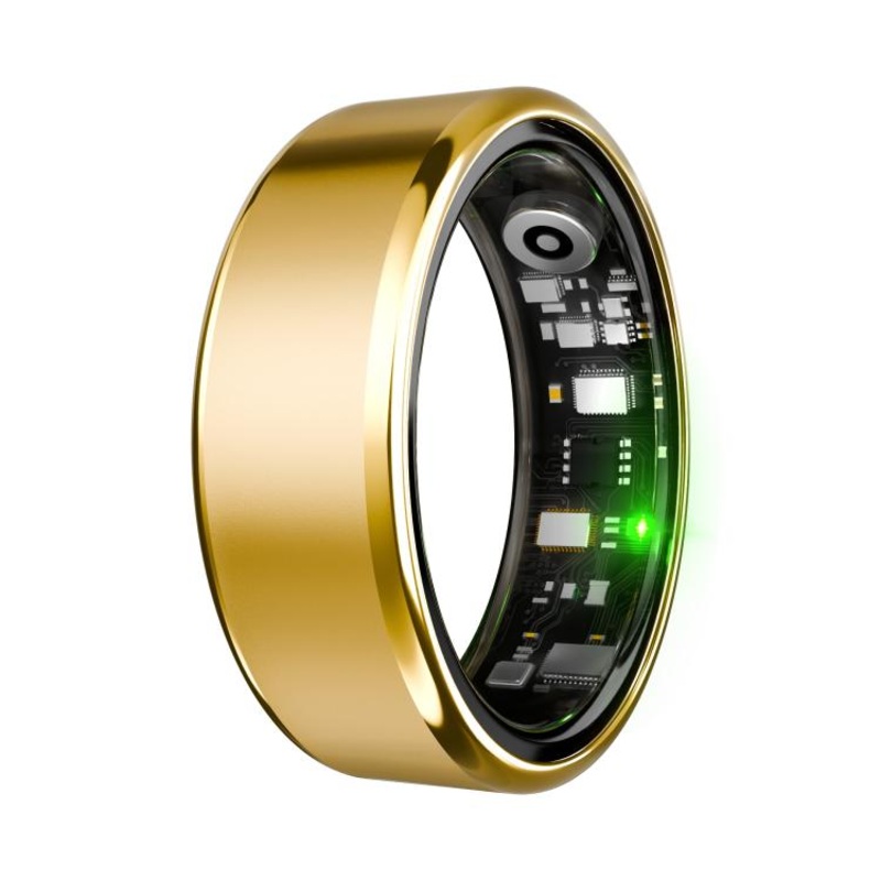 R100 SIZE 9 Smart Ring, Support Heart Rate / Blood Oxygen / Sleep Monitoring / Remote Photography(Gold)