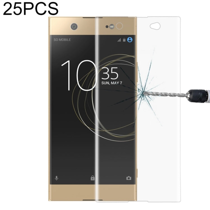 25 PCS For Sony Xperia XA1 Ultra 0.33mm 9H Surface Hardness 3D Curved Full Screen Tempered Glass Screen Protector (Transparent)