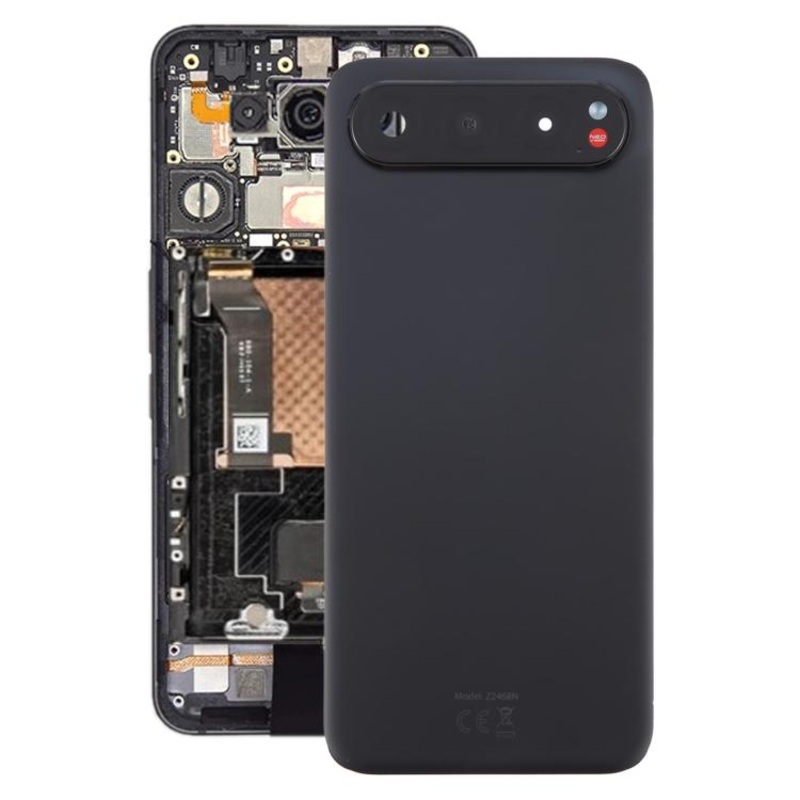 For ZTE nubia Air Z2468N Plastic Back Cover with Camera Lens Cover(Black)