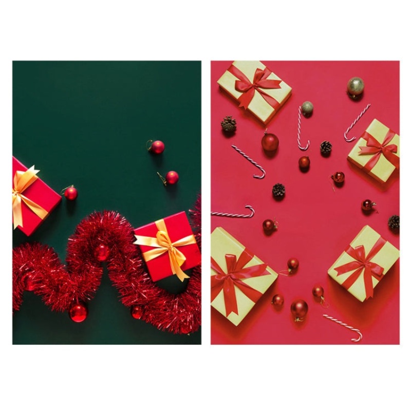 3D Stereo Double-Sided Photography Background Paper(Christmas Red)