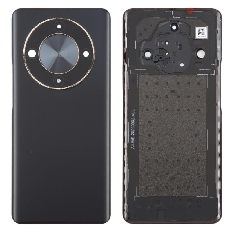 For Honor X9b Back Cover with Camera Lens Cover(Black)