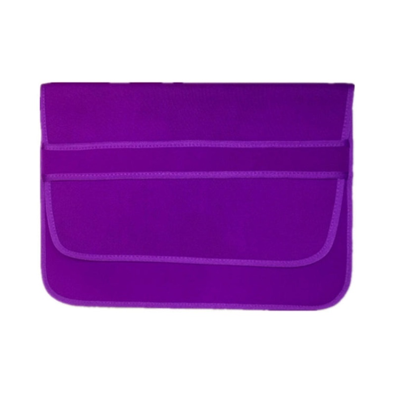 14 Inch Neoprene Laptop Lining Bag Horizontal Section Flap Clutch Bag(Purple)