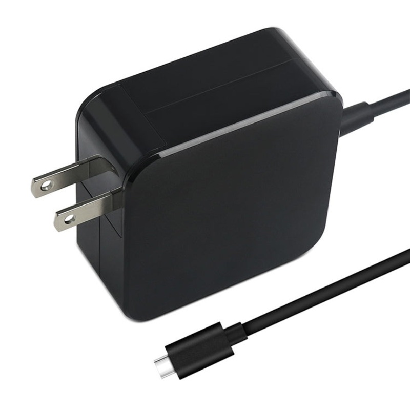 65W USB-C / Type-C Power Adapter Portable Charger for Laptops with Type-C Charging Cable, US Plug