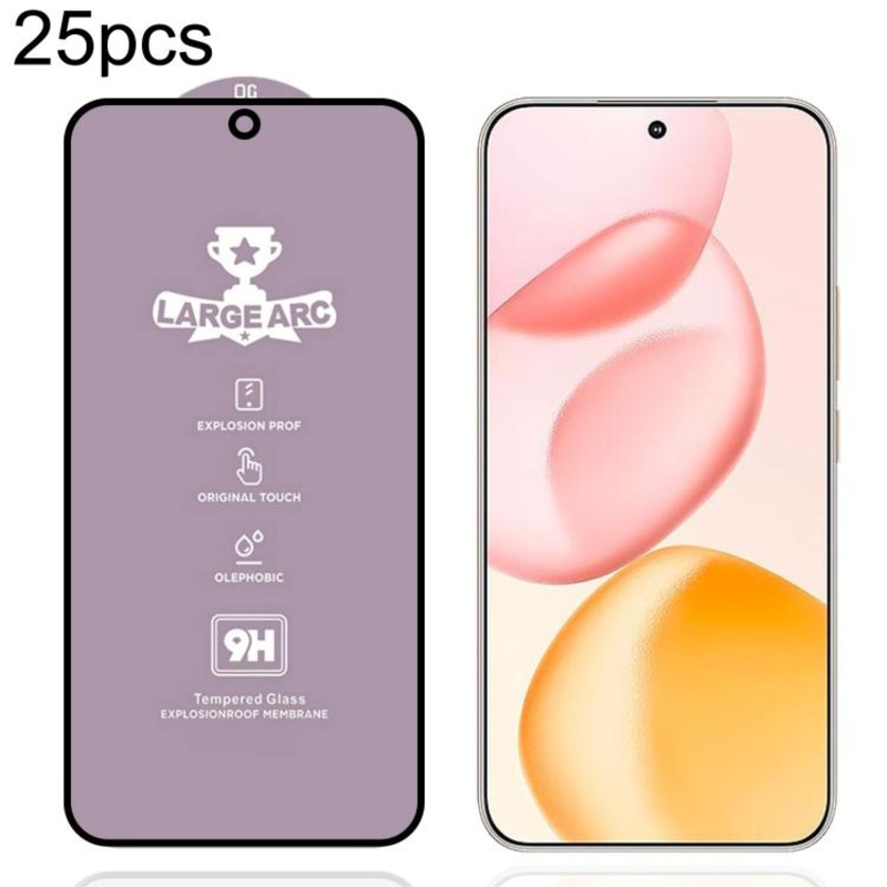 For Honor 400 Global 156.5mm 25pcs 9H 0.4mm High Aluminum Large Arc Tempered Glass Film