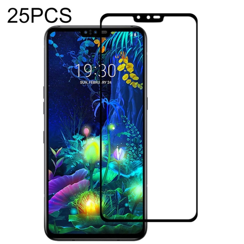 For LG V50 ThinQ 5G 25 PCS Full Glue Full Screen Tempered Glass Film