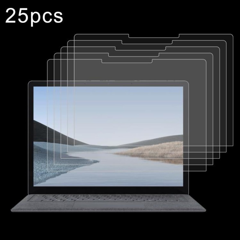 For Microsoft Surface Laptop 13 inch 25pcs 9H 0.3mm Explosion-proof Tempered Glass Film