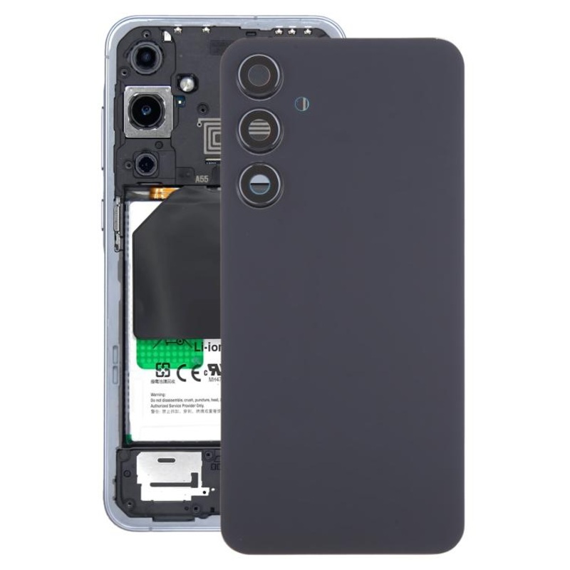 For Samsung Galaxy A55 SM-A556B OEM Back Cover with Camera Lens Cover(Black)