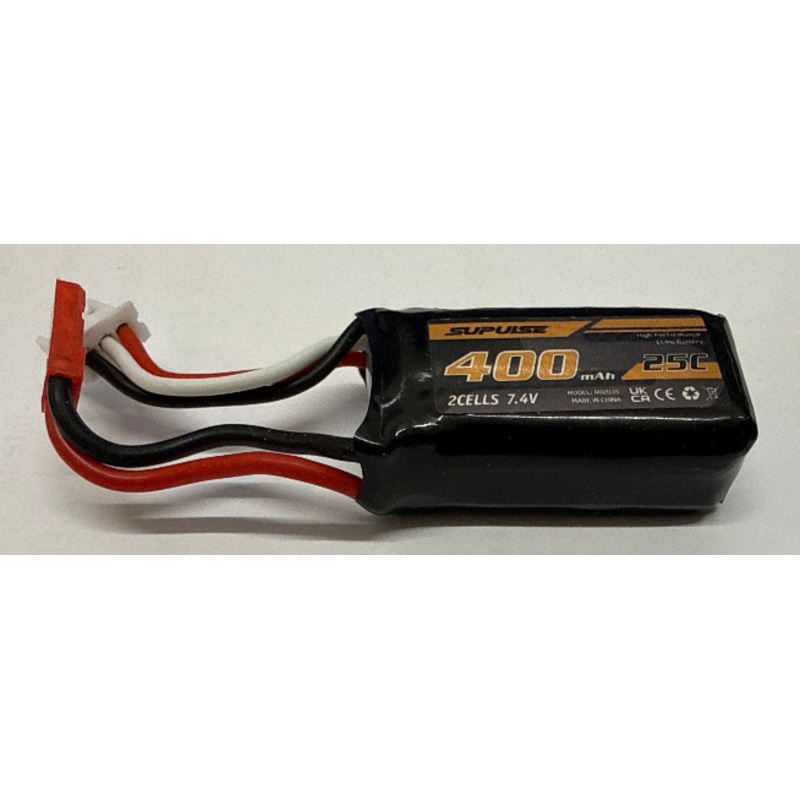 Supulse 400mAh s 25c Lipo with JST connector (Eachine)