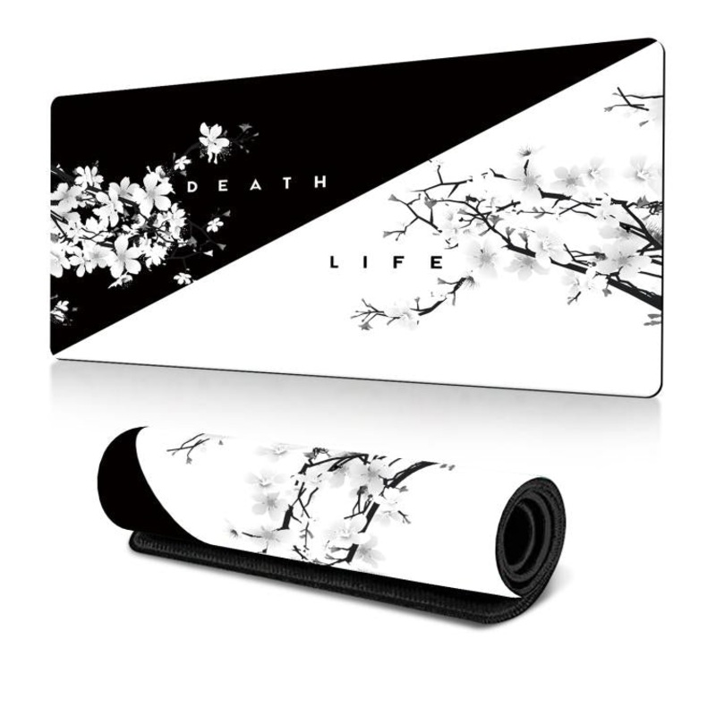 300x700x2mm Ink Painting Cherry Blossom Rubber Non-Slip Mouse Pad Desk Mat(Pattern 9)