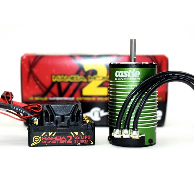 CASTLE MONSTER 2 1:8TH 25V ESC WATERPROOF W/ 2650KV V2 MOTOR SENSOR