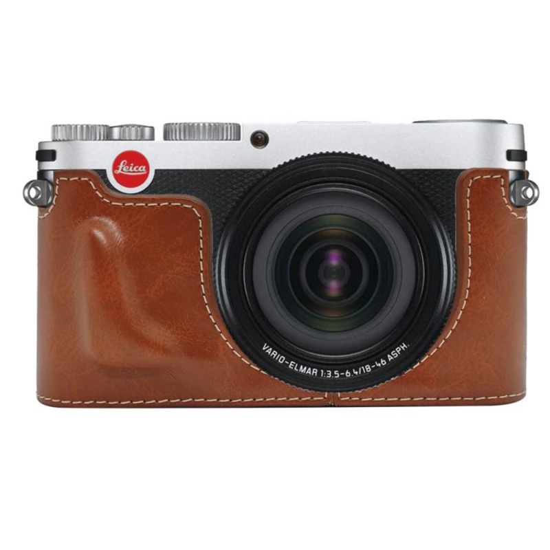 For Leica X Vario / TYP107 Vegan Leather Camera Half-Case Base(Brown)