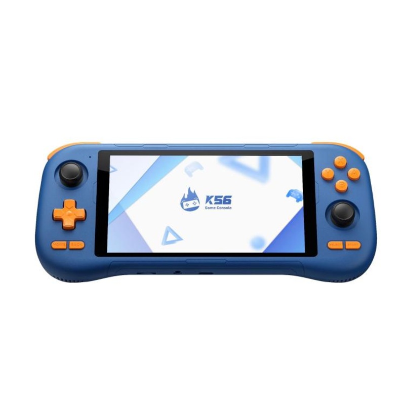 K56 Retro Game Console With 5.5-Inch Touchscreen Android 14 OS, ES-DE Frontend For Faster Gameplay Without Game Card(Blue)