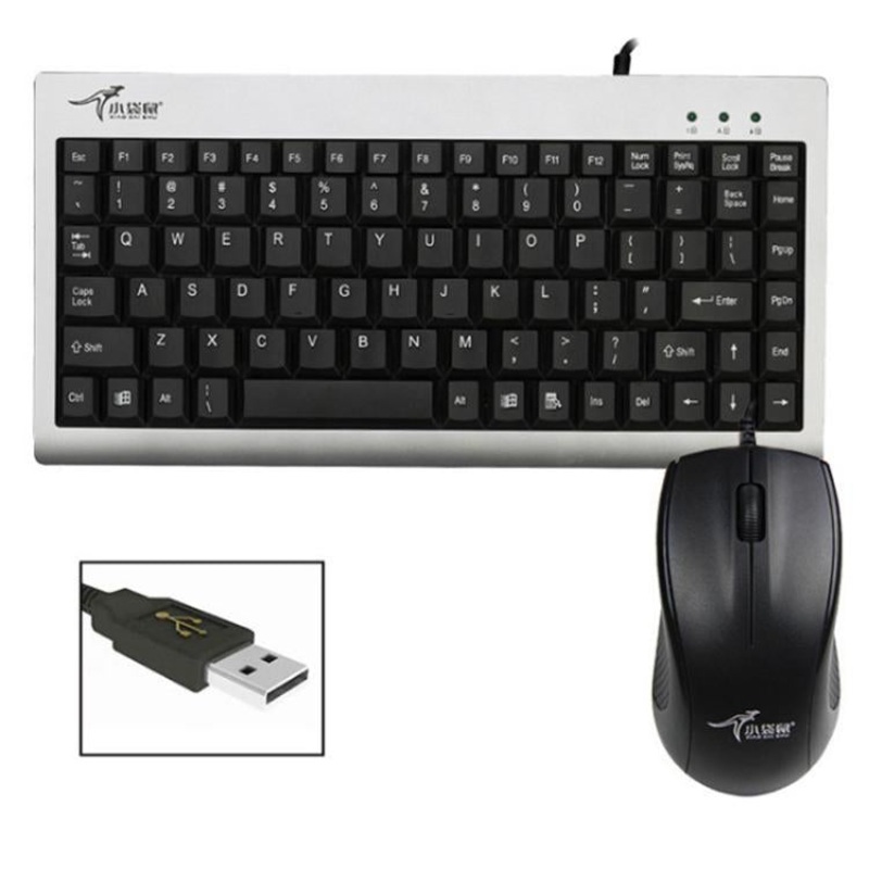 Little Kangaroo DS-9821 DS-911 Laptop Industrial Wired Keyboard And Mouse Set, Interface: USB