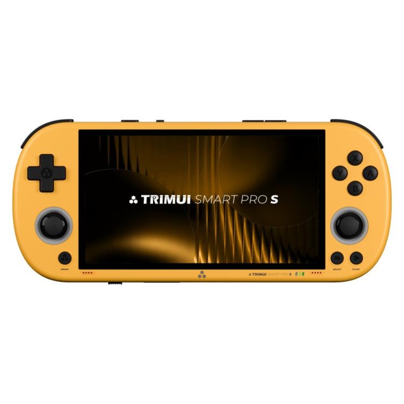 Trimui Smart Pro S Handheld Game Console 4.96-Inch IPS Screen TMR Joystick Allwinner A523 Processor 128G(Yellow)
