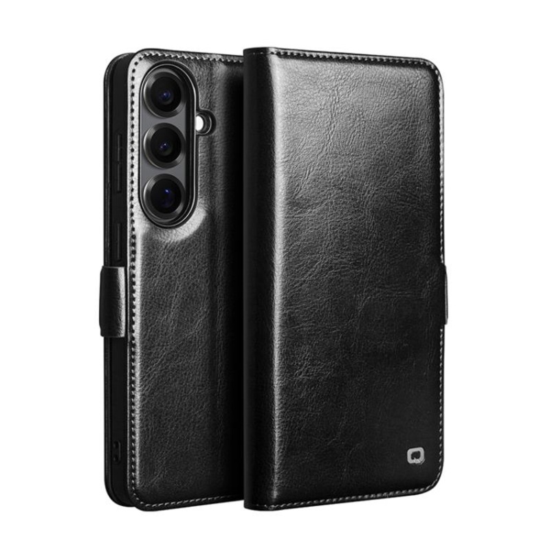 For Samsung Galaxy S26+ 5G QIALINO Classic 103 Buckle Genuine Leather Phone Case(Black)