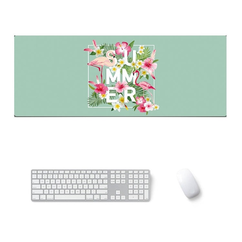 800x300x2mm Office Learning Rubber Mouse Pad Table Mat(2 Flamingo)