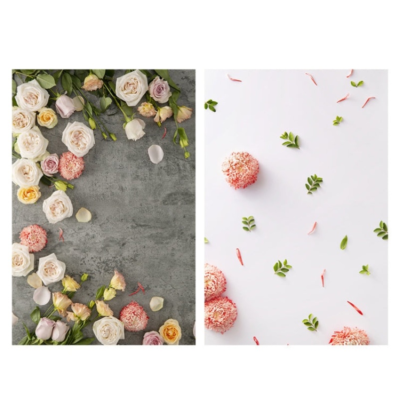 2 PCS 3D Stereoscopic Double-sided Photography Background Board(Flower Rhyme 1)