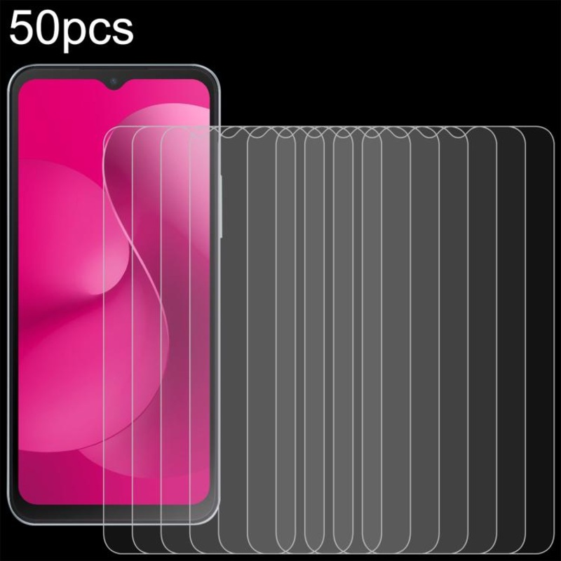 For T-Mobile REVVL 8 5G 50pcs 0.26mm 9H 2.5D Tempered Glass Film
