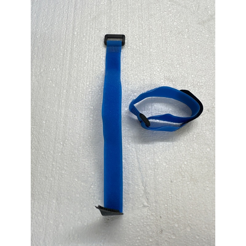 Two Velcro 300mm long 20 mm wide Battery Straps Blue