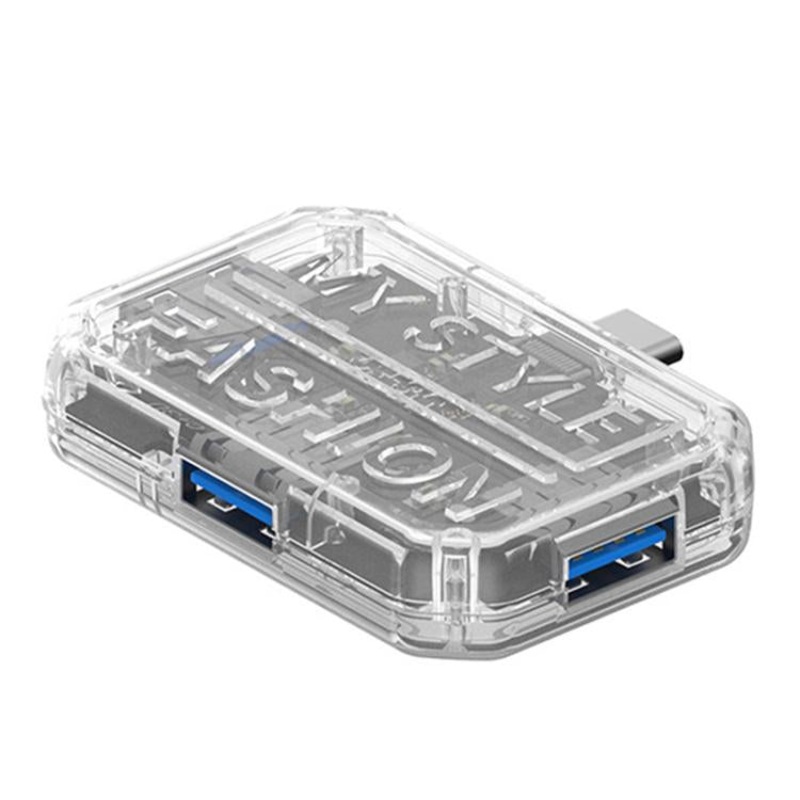 3 In 1 USB HUB Multi Port Hub Computer Converter, Color: BX3C White