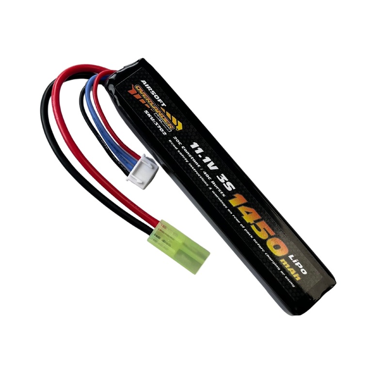 Overlander 1450mAh 11.1V 3S 20C Stick VoltOps Airsoft Lipo Battery