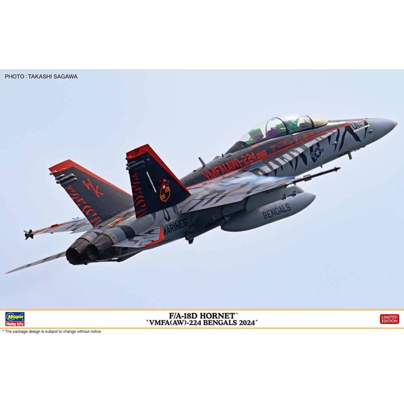 Hasegawa 1/48 F/A-18D Hornet VMFA - 224 Bengals 2024 Kit HJT07545