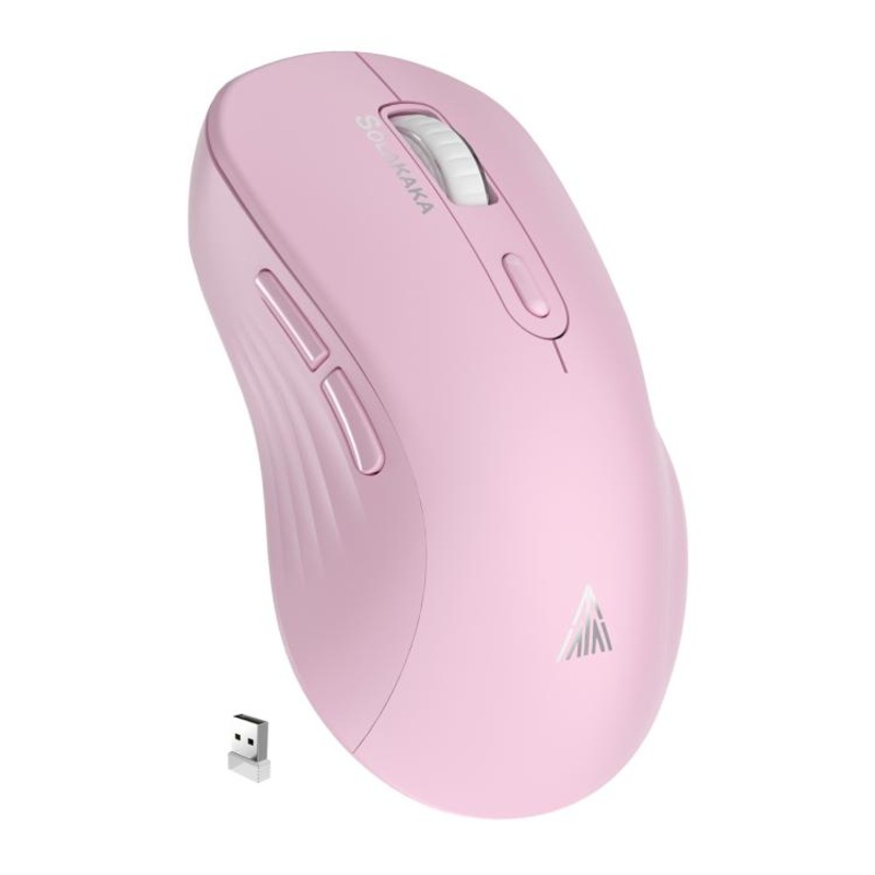 SOLAKAKA SM66 4200DPI 2.4GHz + BT Dual-mode Wireless Mouse(Pink)