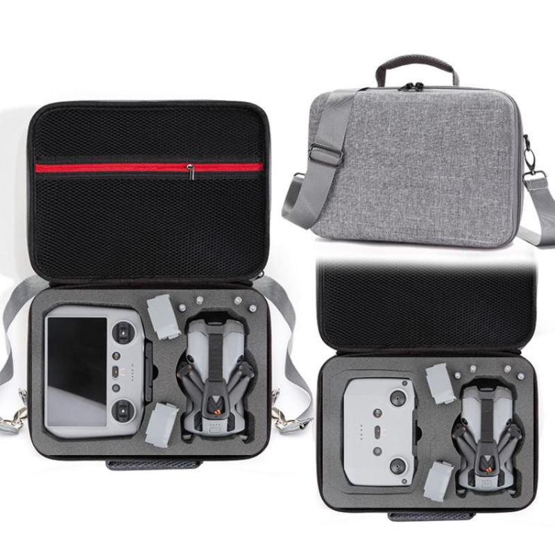 For DJI Mini 5 Pro & RC 2 / RC-N3 Remote Control Nylon Storage Bag Portable Travel Shoulder Bag(Gray)