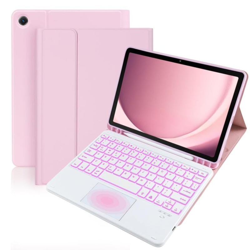For Samsung Galaxy Tab S6 Lite 2020 / 2022 / 2024 Touch Bluetooth Colorful Backlit Keyboard Case(Pink)