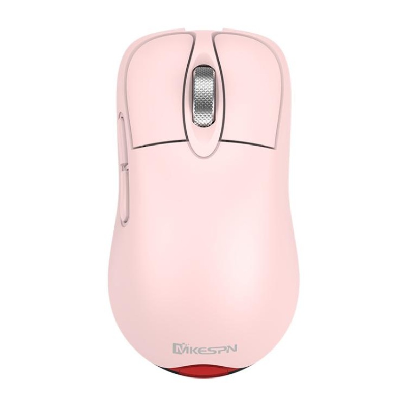 MKESPN Wireless Charging Tri-Mode Wireless Gaming Mouse 24000 DPI, 6 RGB Lighting Modes, Rechargeable, Macro Programmable Pink