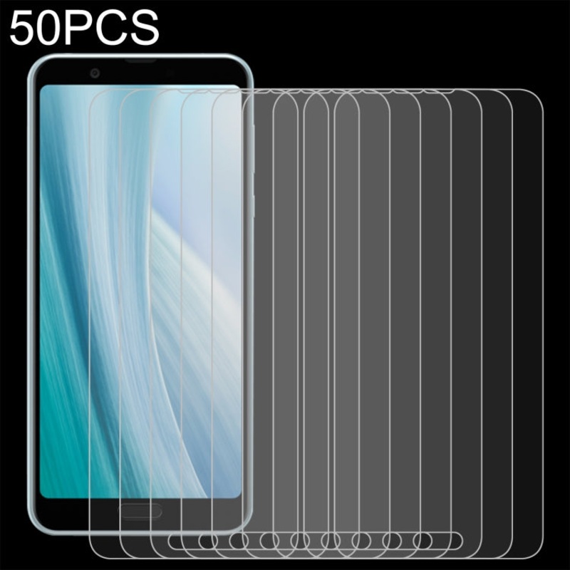 50 PCS 0.26mm 9H 2.5D Tempered Glass Film For Sharp Aquos Sense 3