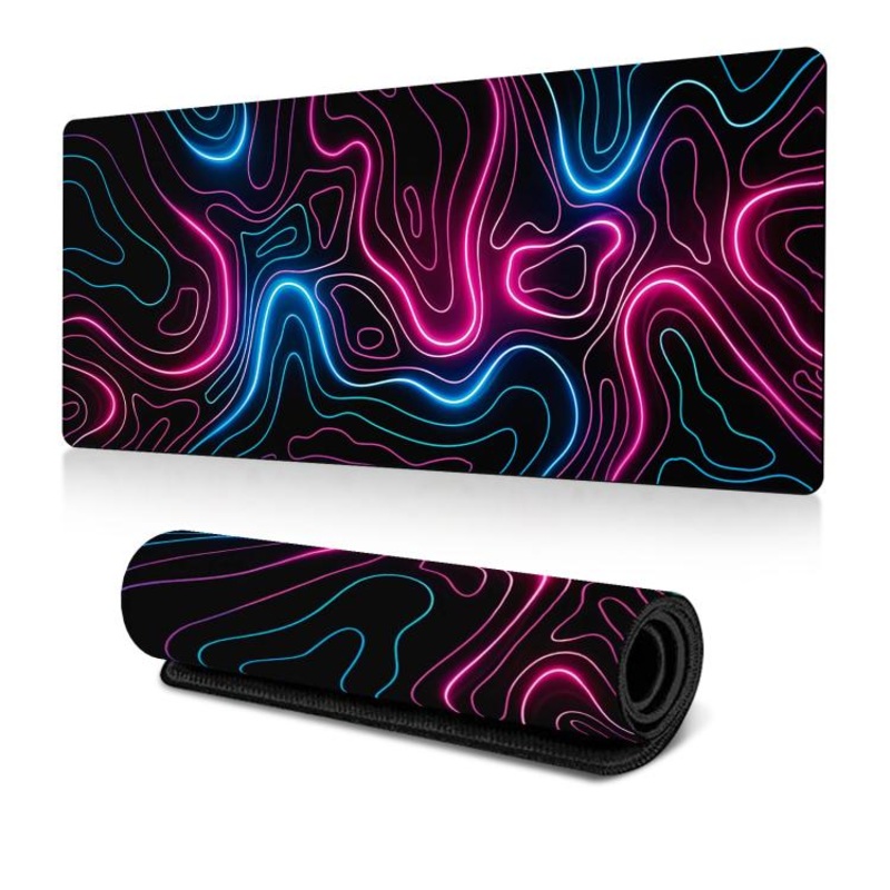 Abstract Line Texture Mouse Pad Non-Slip Desk Mat For Office, Gaming, Size: 300x700x2mm(No. 17)