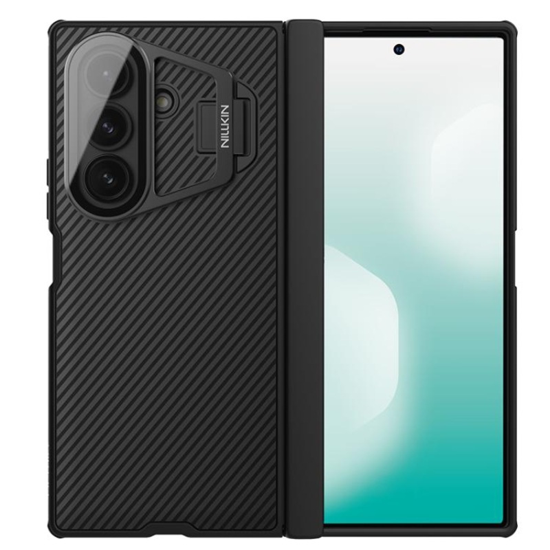 For Samsung Galaxy Z Fold7 5G NILLKIN Black Mirror Prop CD Texture Transparent Mirror Cover Phone Case(Black)