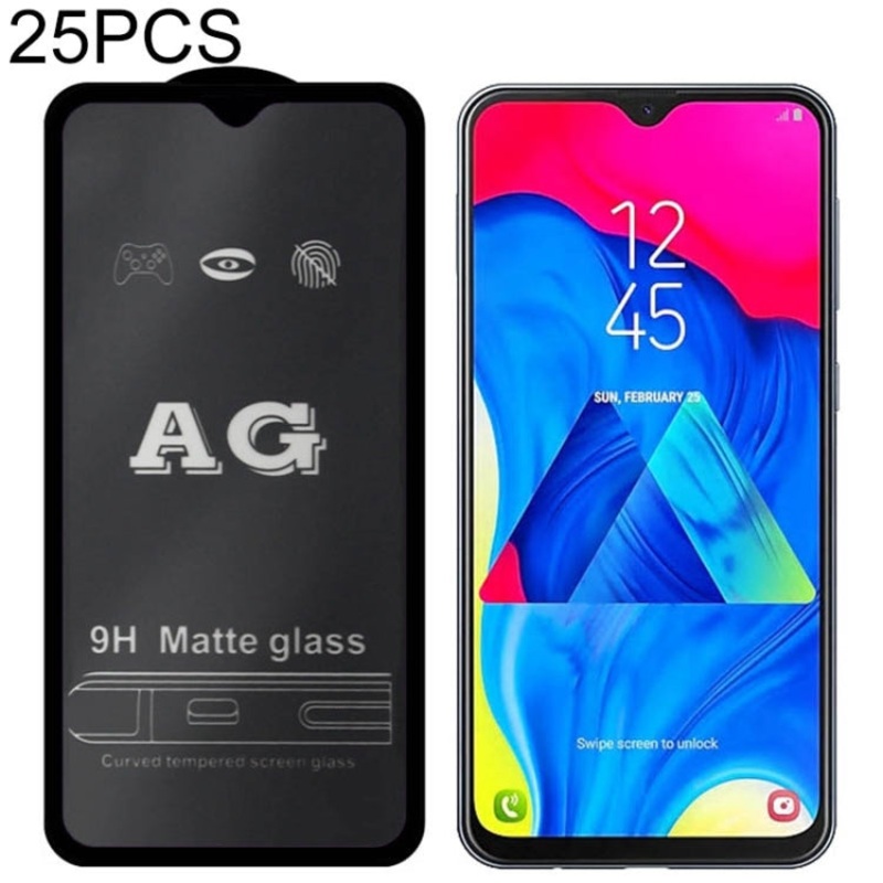 25 PCS AG Matte Frosted Full Cover Tempered Glass For Galaxy A40