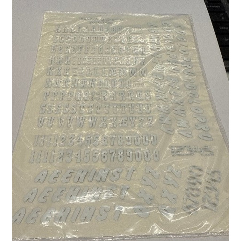 D.Boden Alphabet and numbers - White - 10mm