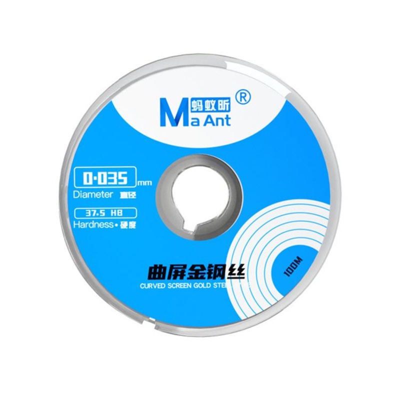 MaAnt 100m High Hardness Curved Screen Cutting Diamond Wire, Diameter:0.035mm