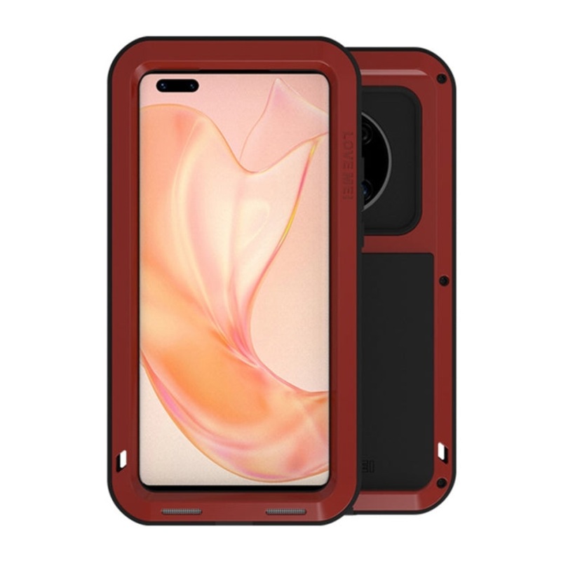 For Huawei Mate 40 Pro LOVE MEI Metal Shockproof Waterproof Dustproof Protective Case without Glass(Red)