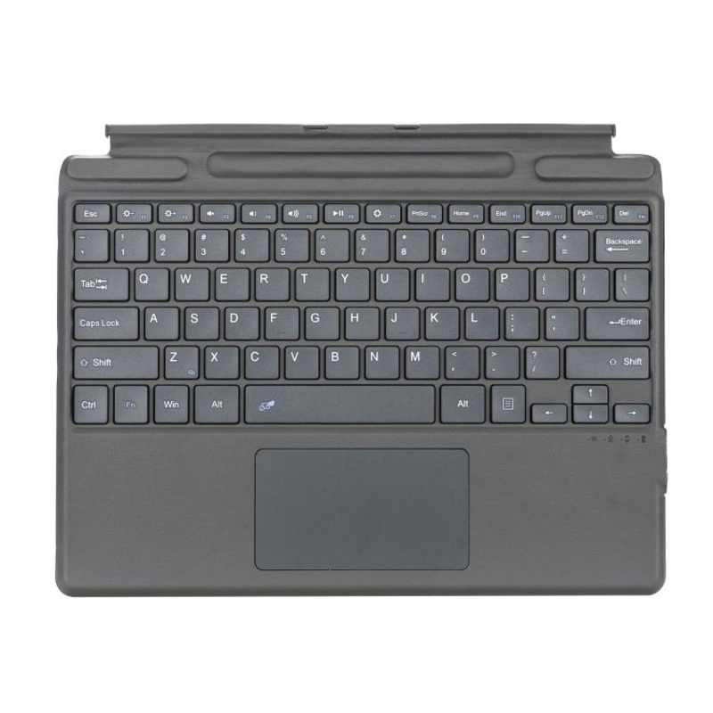 For Microsoft Surface Pro 8 / 9 / 10 / 11 / X Ultra Slim Wireless Bluetooth Magnetic Pen Slot Keyboard(Black Grey)